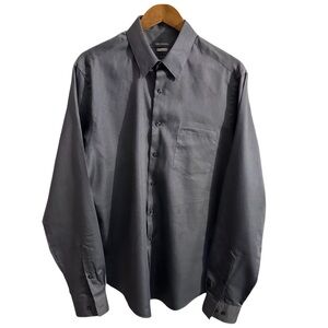 Van Heusen Gray Dress Shirt Classic Style